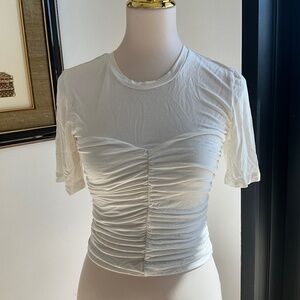 Jonathan Simkhai White Ruched t-Shirt